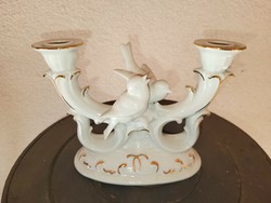Porcelain candle holder, marked German, wagner&apel