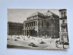 Régi képeslap fotó levelezőlap Budapest Operaház veterán autók