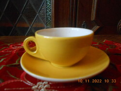 Zsolnay színes kávés csésze, sárga