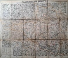 Liegnitz: Regierungsbezirk Liegnitz Nagyméretű antik  térkép