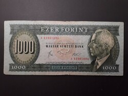 Magyarország 1000 Forint 1983 A Sorozat - Magyar 1000 Ft, Zöld, Bartók Ezres régi bankjegy, bankó