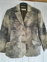 Embroidered brocade blazer in shades of green size 42-44 in new condition