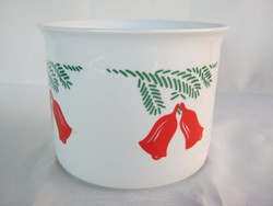 Zsolnay porcelain bowl with pine branch and bell