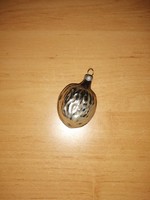 Antique glass Christmas tree ornament walnut 5 cm
