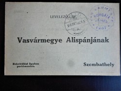 Requisition report to the lieutenant governor of Vasvár county (borgata)