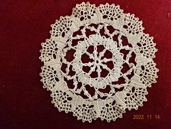 Crochet tablecloth made of brown thread from the 50s, diameter 12.5 cm. He has! Jokai.