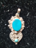 Silver pendant with turquoise stone 925