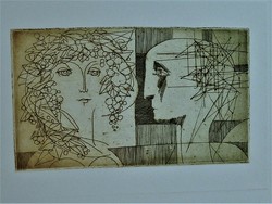 A rare copperplate etching