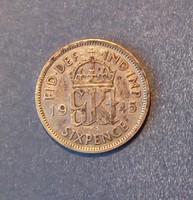 Great Britain 6 pence 1945