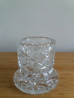 Small crystal vase with a star motif, 8 cm