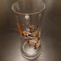 Antik kézifestésű üveg kancsó