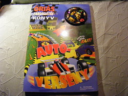 Retro óriás méretú 6-féle Autóverseny  társasjáték könyv  Tormont 1997