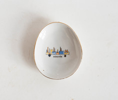 Hollóházi retro porcelán tálka - Diósgyőr szuvenír