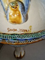 Holy water container. Mezőtúr folk artist István Gonda, his work in 2014. I took a photo of his mistake. 55 cm high