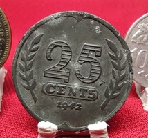 Netherlands 1942. 25 Cent