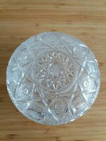 Crystal, round bonbonier with star motif 12 cm