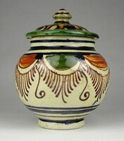 1L500 old Korund earthenware pot with lid 15 cm