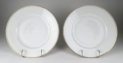 1L490 Régi nagyméretű Hüttl Tivadar porcelán tányér pár 25.5 cm