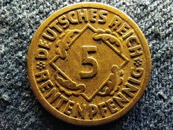 Németország Weimari Köztársaság (1919-1933) 5 birodalmi pfennig 1924 F (id57785)