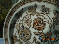 Neoreneszánsz JACOBEAN mintával polikróm tál az angol Ridgway cégtől 26 cm