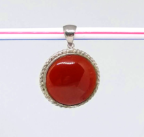 Red onyx agate pendant in filled silver (sf) socket y43078