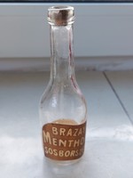 Üveg, Brázay sósborszesz, kisméretű, 1930-1940-es évek