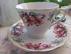 English colclough tea and coffee set, cup and saucer, iris, 1945-48