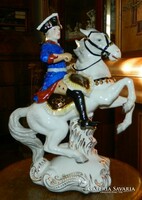 Hatalmas, jelzett Napóleon szobor  -  német manufaktúrából