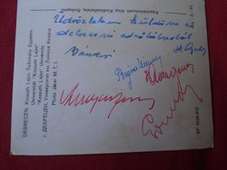 Del011.7 Debrecen - football referees council Békéscsaba 1961 with signatures training camp