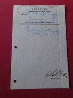 DEL014.7 Vétlevél Kunstädter Vilmos cégtől  1918