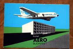 HOtel Aero Budapest retro reklám papír lap