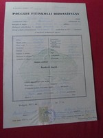 Del013.32 Civil boys' school certificate walter ferenc 1932 budapest -dr. János Dankó - r. raskó