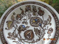 Neoreneszánsz polikróm JACOBEAN mintával mély tányér az angol Ridgway cégtől 22 cm