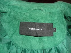 Vero Moda smaragd zöld hasított bőr dzseki
