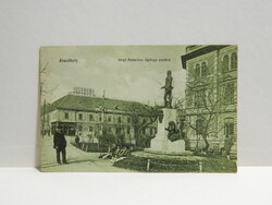 1921 Count Keszthely statue of György Festetics cityscape postcard