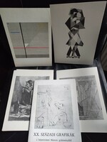 XX.századi grafikák-Moholy Nagy,Forbát,Huszár Vilmos,Picasso.
