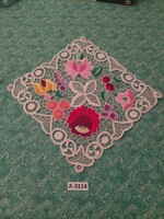 A0114 Kalocsa embroidered lace tablecloth 24*24cm