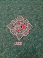 A0103 Kalocsa embroidered lace tablecloth 10*10cm