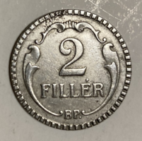 Hungary 2 pennies, beaded rim 1940, nice (t2)