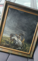 Vihar előtt (olaj-vászon) festmény 63,5cm x 53,5cm