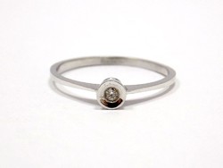 Brill köves fehér arany gyűrű (ZAL-Au66278)