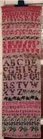 Nagyméretű mintahímzés, keresztszemes betű hímzésminták, sorminták 1893-ból