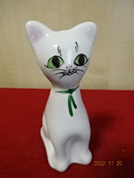 Kalocsa porcelain cat, height 10 cm. New. He has! Jokai.