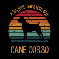 A legjobb barátom egy CANE CORSO - vintage stílusú kutyás vászonkép