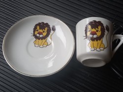 Hollóházi, retro mese porcelán csésze (1970'), gyerek porcelan/karácsonyi ajándék