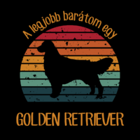 A legjobb barátom egy GOLDEN RETRIEVER - vintage stílusú kutyás vászonkép