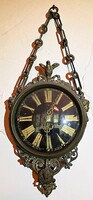 Antique wall clock with chain - in need of renovation as shown in the pictures, but in good condition