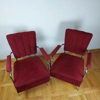 Peresztegi József retro csővázas fotel mid-century karosszék