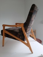 Különleges karfajú retro cseh Jiri Jiroutek fotel