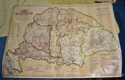 Wine map of Great Hungary by Ignácz Hátsek Magyar kir. Ministerium reprint map 97x66.5 cm